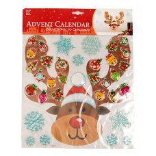 Χριστουγεννιάτικο Διακοσμητικό Ημερολόγιο Τοίχου με Τάρανδο (31,5cm)